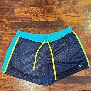 Nike Dri-Fit Blue and Yellow Size Large Athletic Shorts